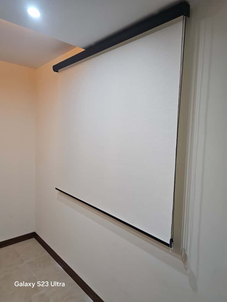 پرده شیدرول مینیمال قاب و متعلقات مشکی